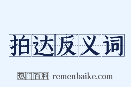 拍达反义词是什么意思的图片